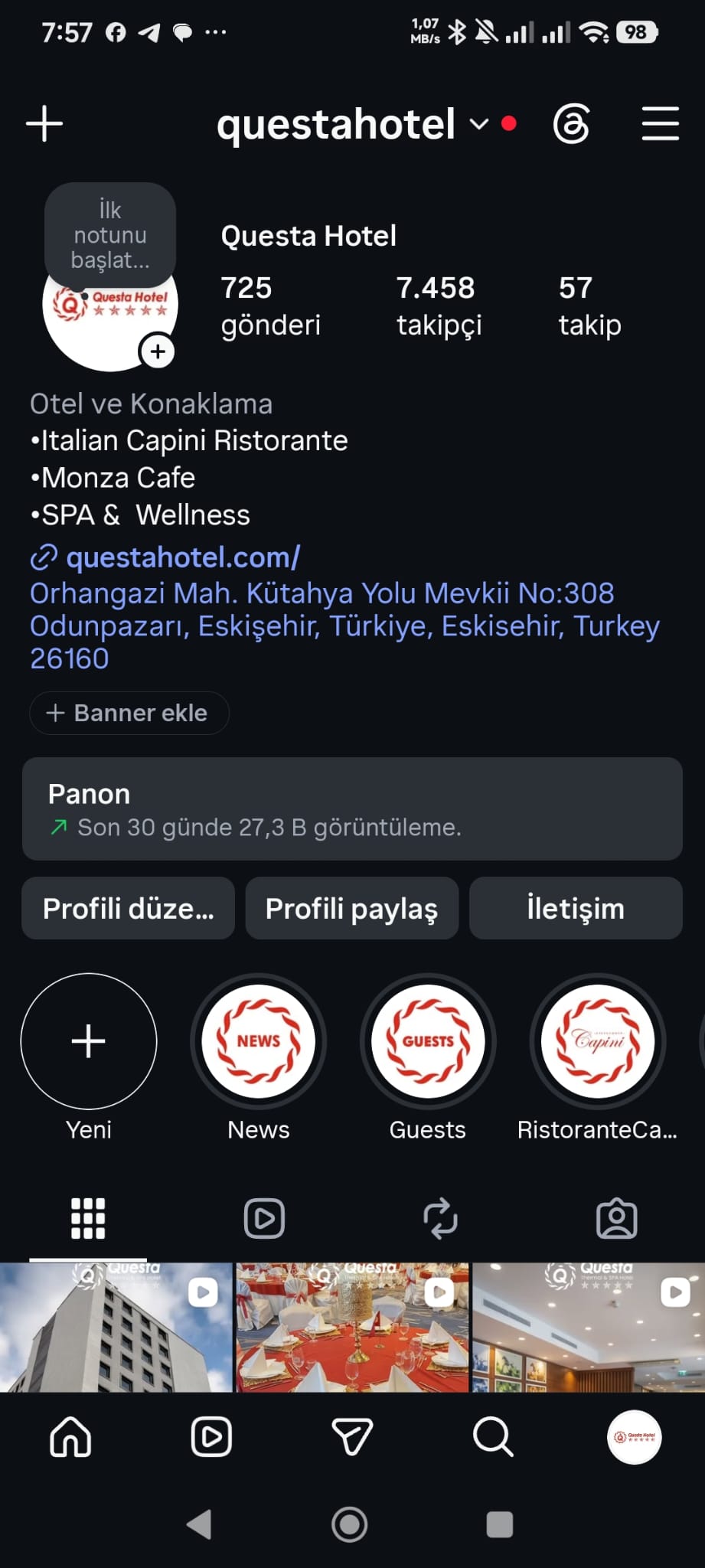 Questa Termal Instagram profili
